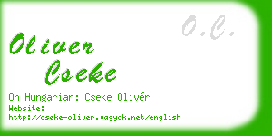 oliver cseke business card